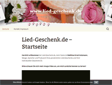 Tablet Screenshot of lied-geschenk.de